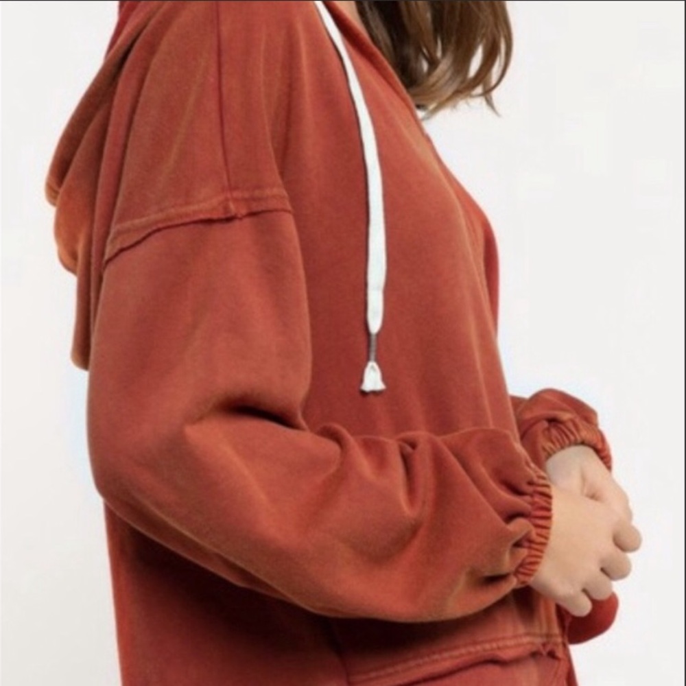 POL Rust Hoodie with White Accents - Picture 3 of 15